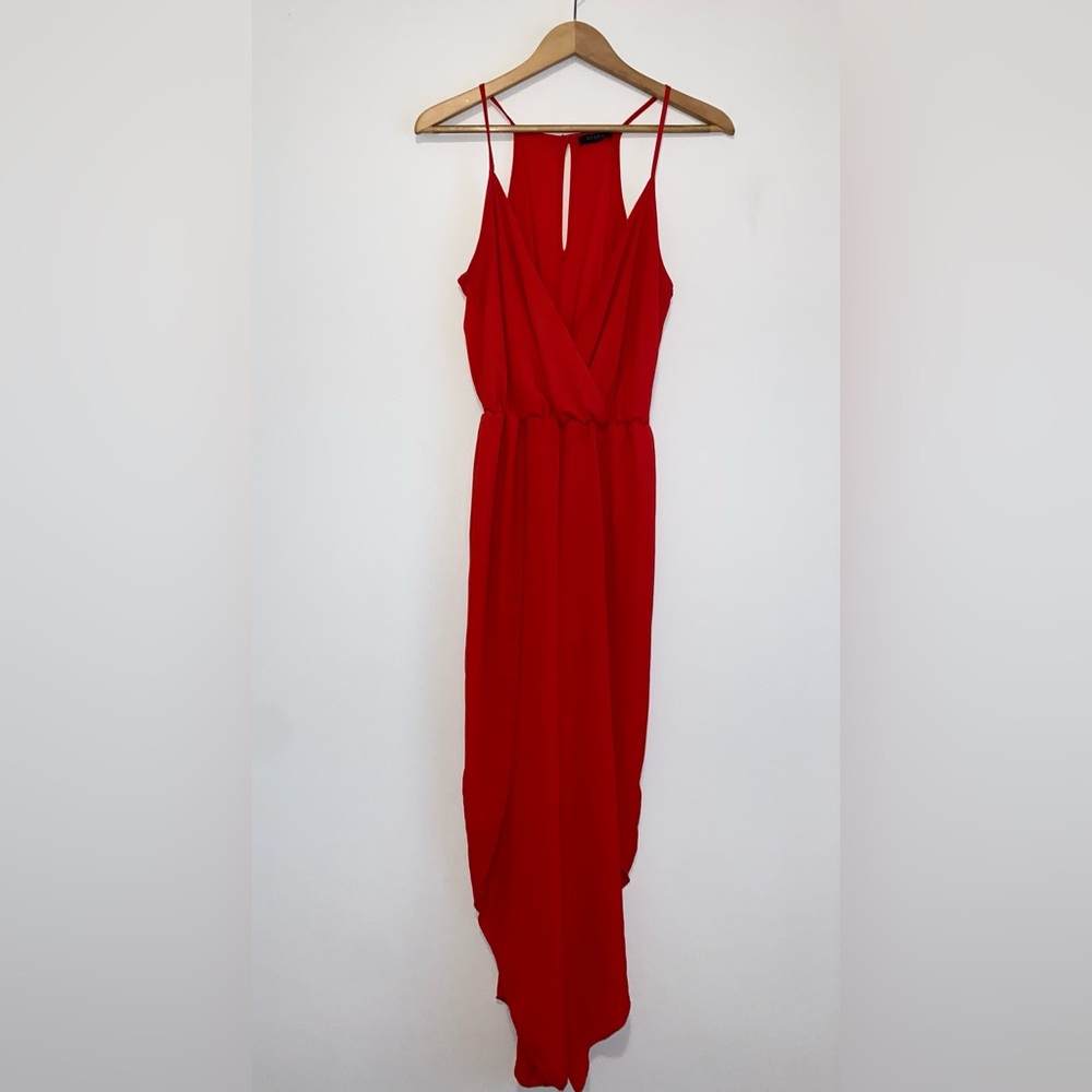 Red Palazzo Jumpsuit